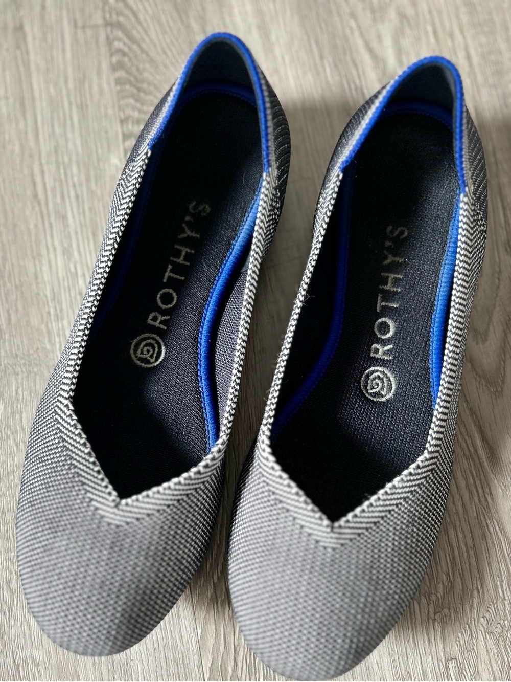 ROTHY'S Grey Birdseye Round Toe Flats